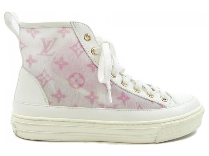 Baskets Stellar Line Louis Vuitton Rose Blanc