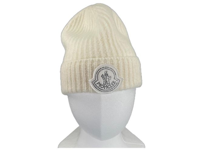 Moncler BERRETTO Wollstrickmütze Weiß