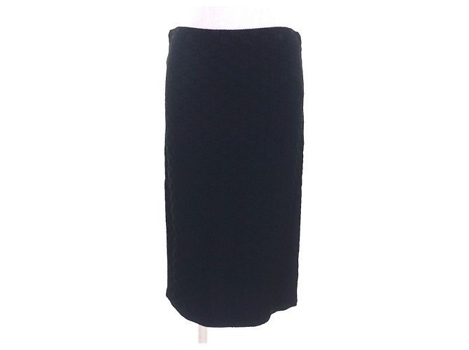 Gucci GG-Muster Rayon-Rock Schwarz
