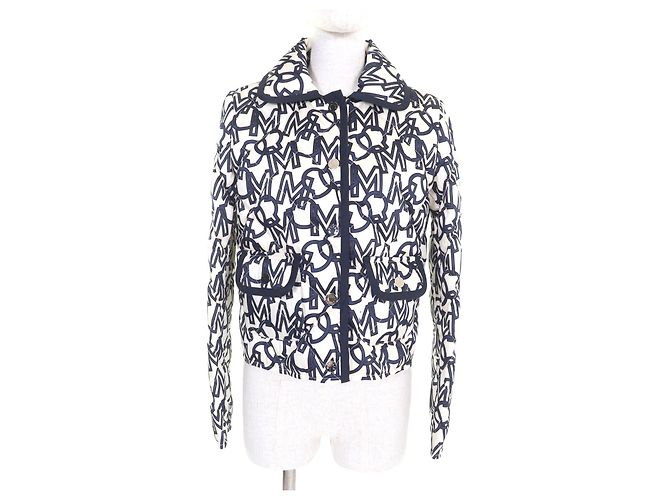 Moncler AIN Polyester Down Jacket White Cream