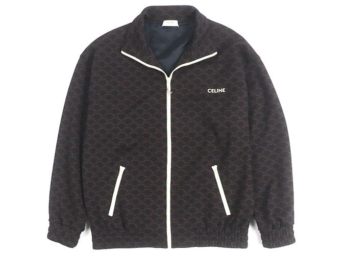 Céline CELINE Polyester Jacket Brown Dark brown