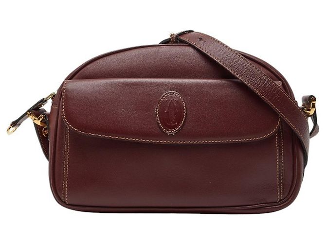 Borsa a Spalla Cartier Must Line Bordò