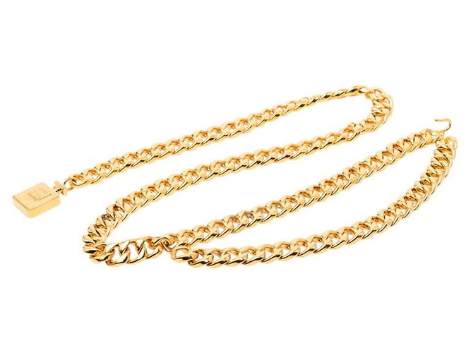 Chanel Gold Plated Chain Belt Golden