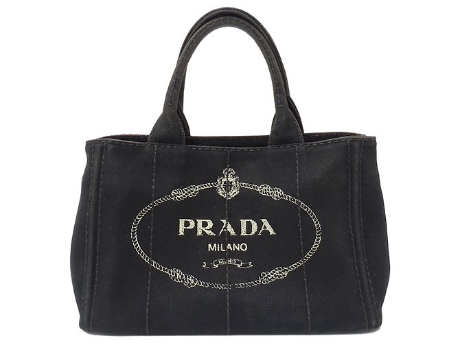 Prada Canapa Mini-Handtasche Schwarz