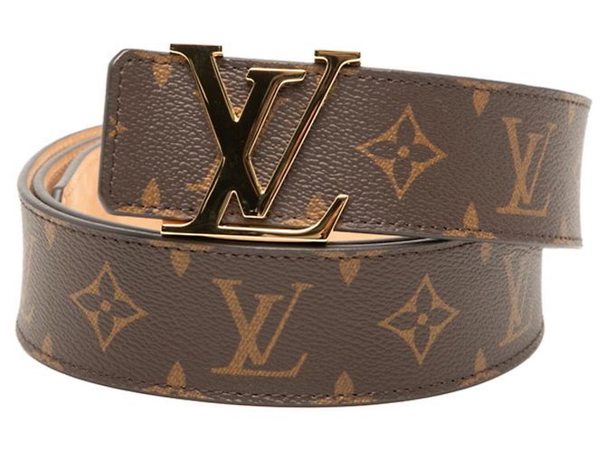 Louis Vuitton Monogram Ceinture LV Initials Belt Brown