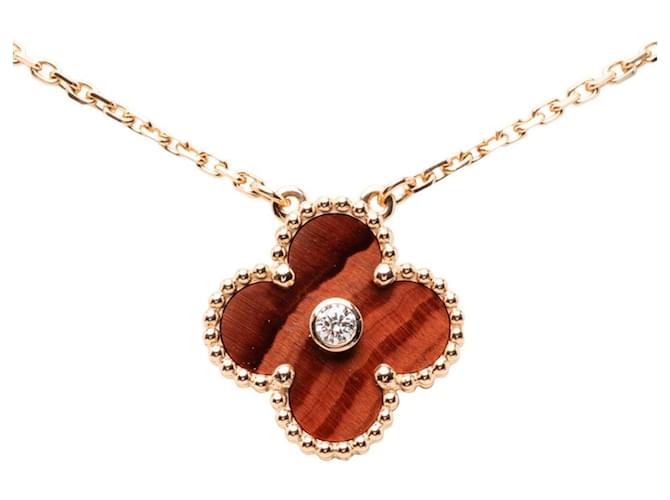 Van Cleef & Arpels Vintage Alhambra 1P Diamond Pendant Necklace 