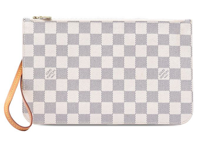 Louis Vuitton Neverfull MM Damier Azur Weiß Tasche