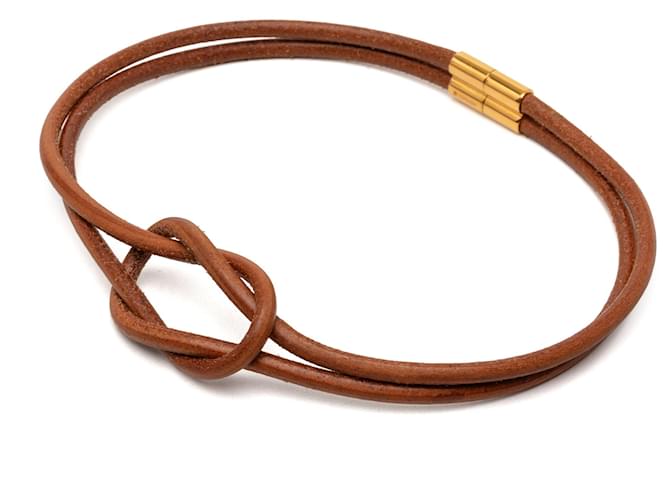 Collana Atame in pelle marrone Hermès 