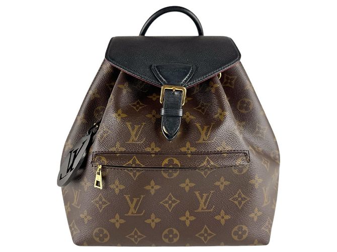 Louis Vuitton Monogram Montsouris NM PM Backpack Brown Black