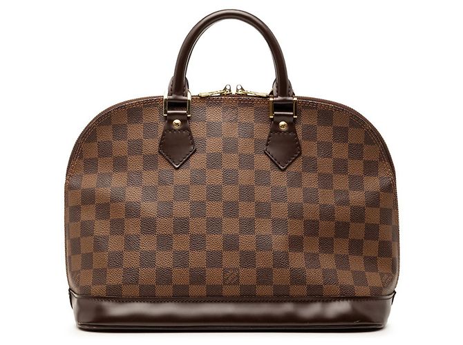 Bolsa de mão Alma PM Damier Louis Vuitton Marrom Damier ebene