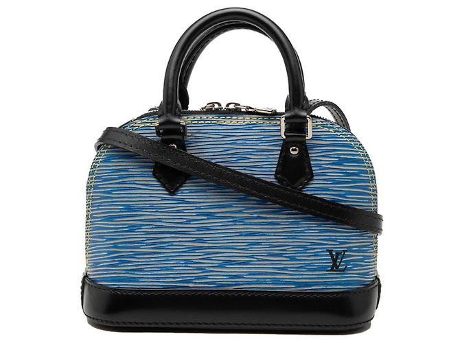 Nano Alma Handtasche aus Epi-Denim von Louis Vuitton Schwarz Blau