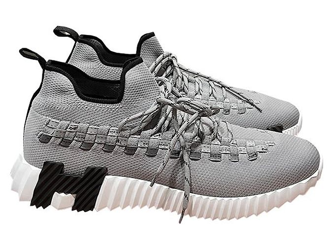 Hermès Baskets Flex Multico Gris Stamp : Multicolore