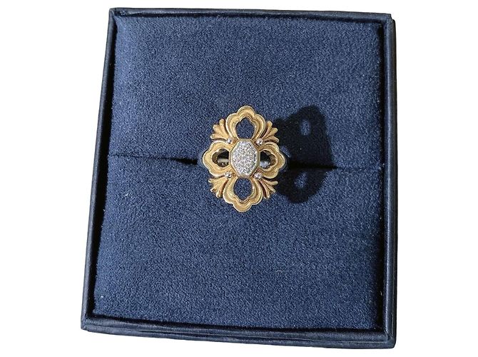 Buccellati Opera Gold Series Diamond Ring Golden