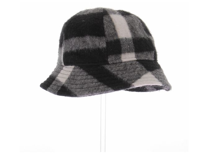 Autre Marque MAISON KITSUNE Checked Bob Hat Black Wool