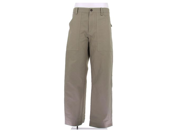 Autre Marque MAISON KITSUNE Hose aus Baumwolle Khaki Größe 40