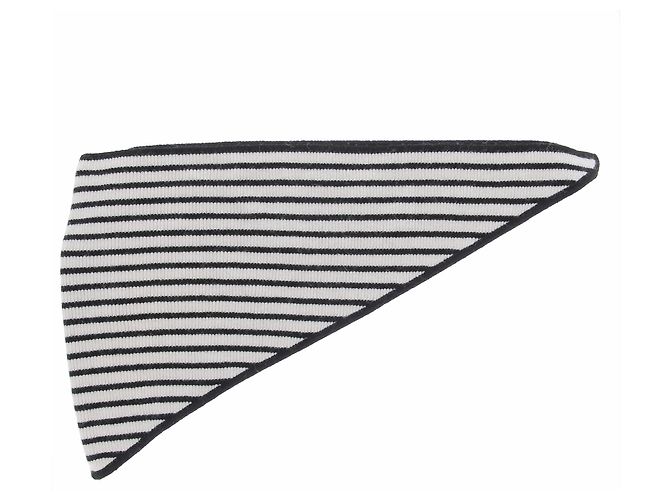 Suncoo Lenço triangular listrado em lã Branco