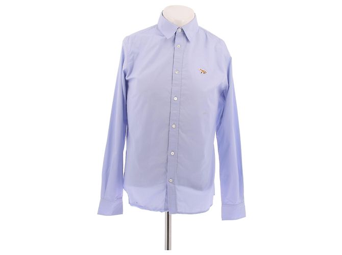 Autre Marque Camicia blu con volpe
