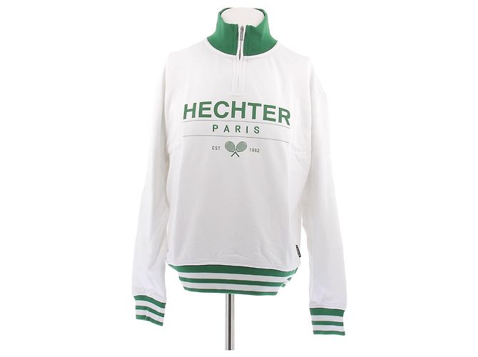 Autre Marque HETCHER Zip Pullover weiß Baumwolle M 