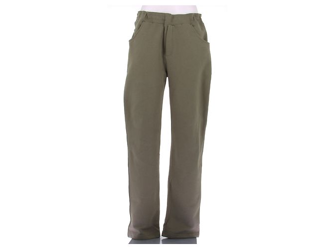 Autre Marque Pantalon de jogging vert en coton Kaki