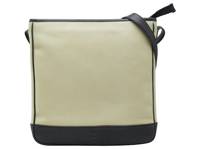 Bolsa de ombro Loewe Anagram Preto Bege