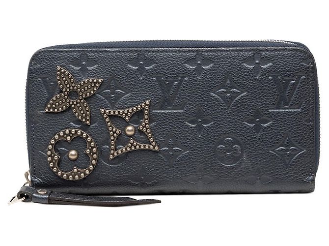 Louis Vuitton Monogram Empreinte Zippy Wallet Red Blue