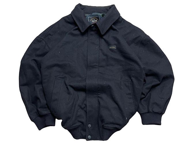 Paul & Shark black wool bomber jacket