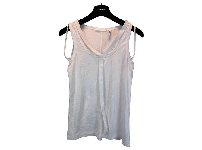 Camiseta regata de algodão Pima e modal branco Helmut Lang