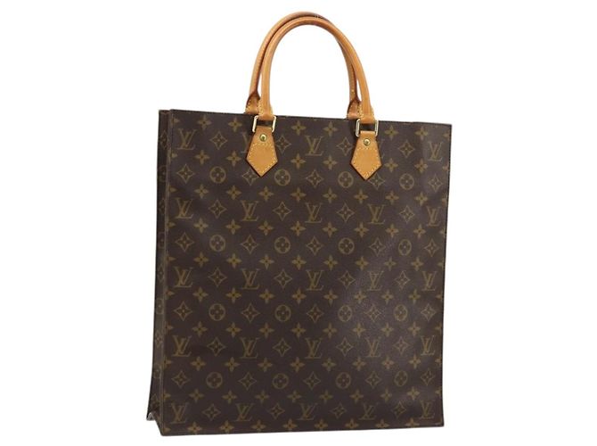 LOUIS VUITTON Monogram Sac Plat Handtasche M51140 LV Auth ka4051 Monogramm