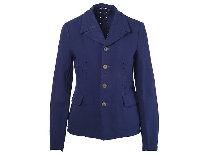 Comme Des Garcons Blazer mit Perforationen in Blau Navy von Comme des Garçons