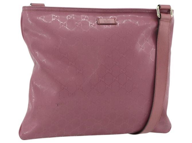 Borsa a Spalla GUCCI GG Implementation PVC Rosa Oro 201446 Auth ka3984 D'oro