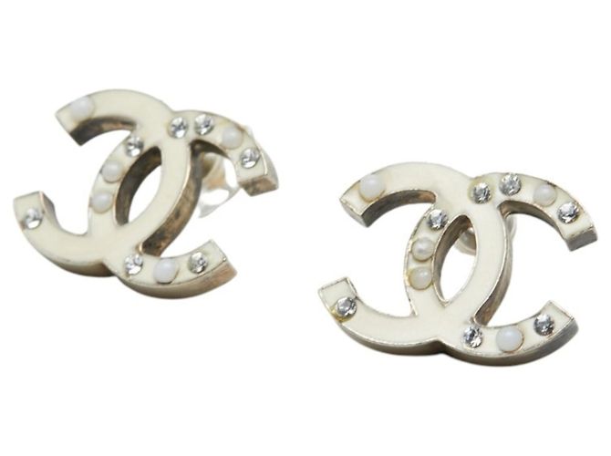 Chanel Coco Mark Ohrringe mit Strass und Kunstperlen