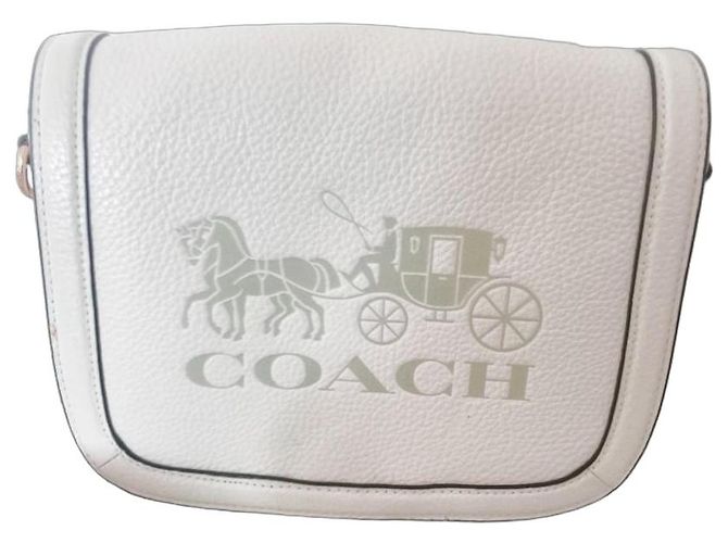 Coach Handtasche aus Kieselleder Creme