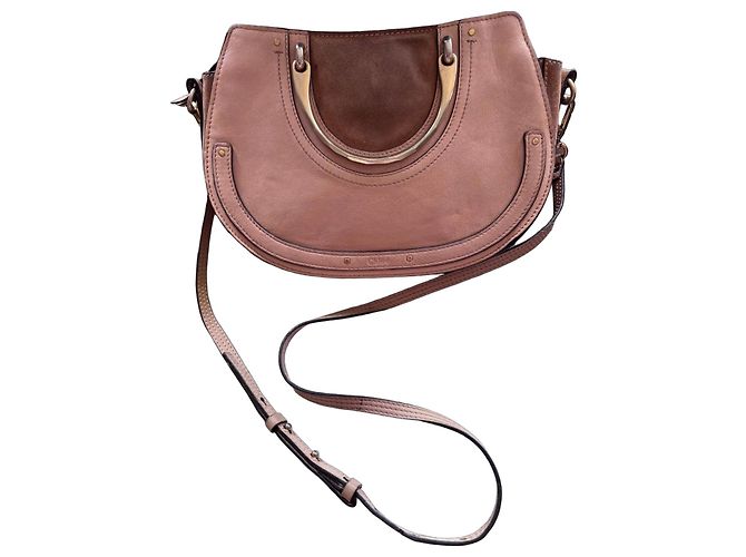 Borsa in pelle Chloé Pixie Beige Scamosciato