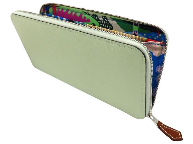 Hermès Hermes Azap Long Silk'in Epsom Long Wallet Green