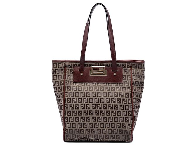 Fendi Braune Zucchino Canvas Tote