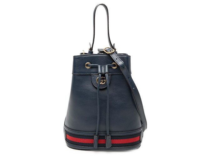 Borsa a secchiello Ophidia GG Web blu di Gucci Blu navy