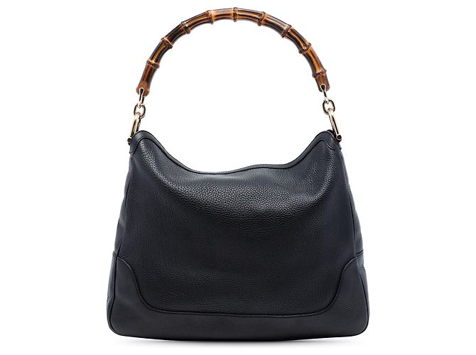 Bolsa Diana em couro de bezerro preto com bambu Gucci