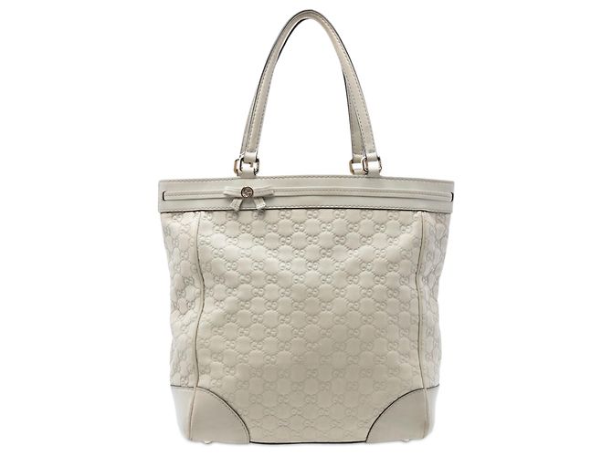 Gucci Weißes Guccissima Mayfair Tote