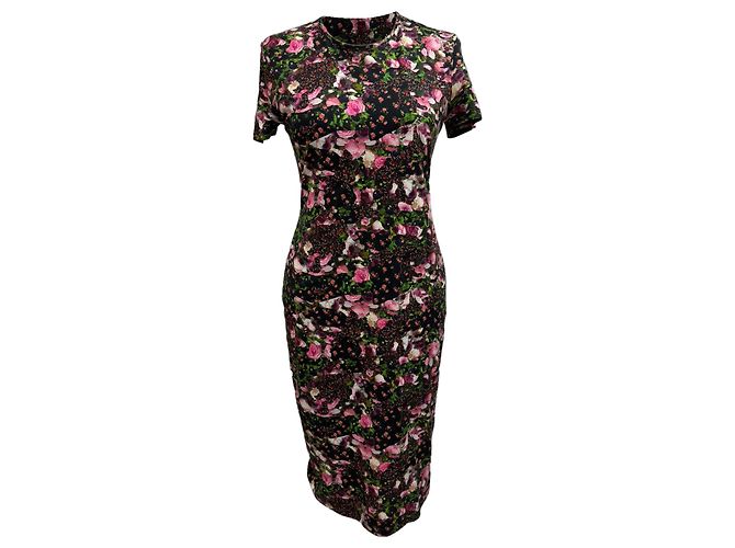 Abito Midi con Stampa Floreale Givenchy in Cotone Multicolore