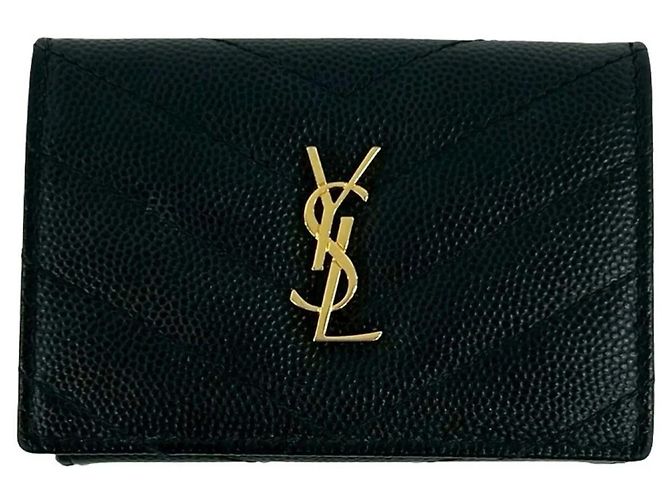 Yves Saint Laurent Leather Tri-Fold Wallet