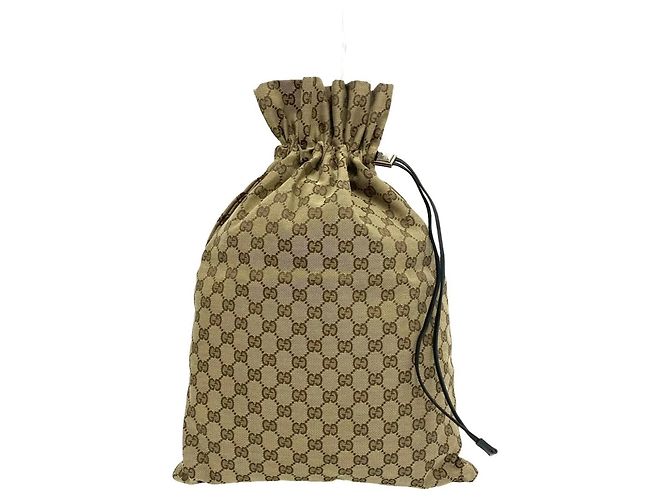 Bolsa de couro GG Canvas da Gucci Marrom