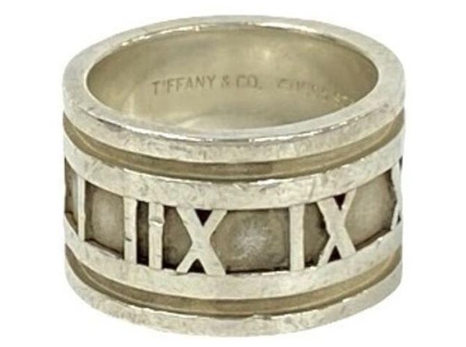 Tiffany & Co Anello Larghezza Atlas Vintage Tiffany Argento