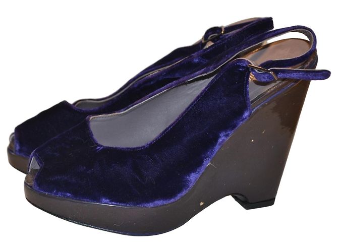 Sandali Castaner in velluto viola taglia 38 Viola scuro