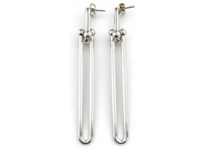 Tiffany & Co Orecchini Doppio Lungo Link Tiffany HardWear Argento