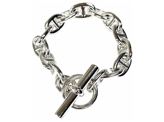 Hermès Bracciale Charm Chaine d'Ancre MM Hermes Argento 