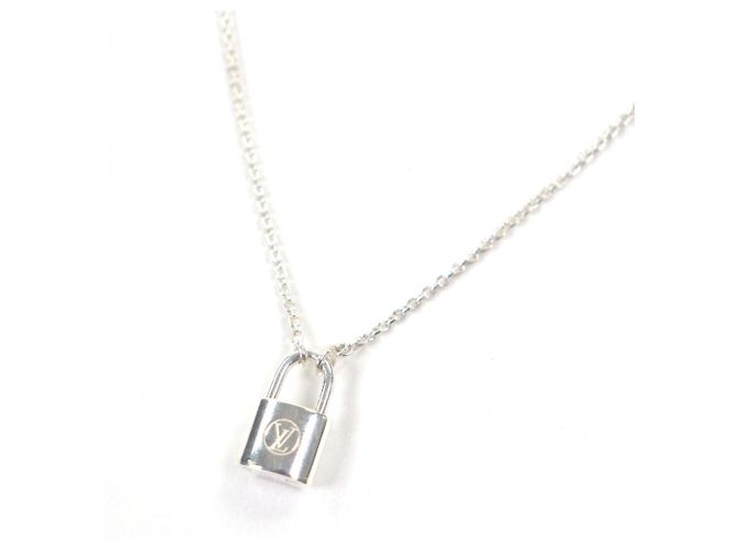 Collar de cadena AG925 con colgante Lockit Louis Vuitton Plata