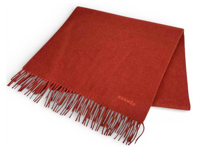 Brauner Cashmere-Schal von Hermès