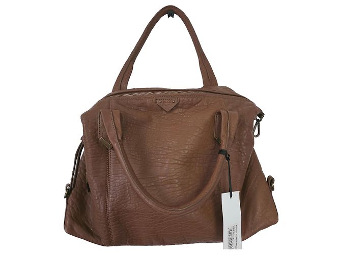 Sac à main Ikks en cuir bubble marron