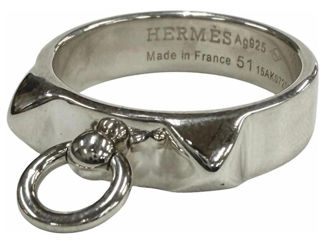 Ring Anello Collier de Chien PM di Hermès Argento