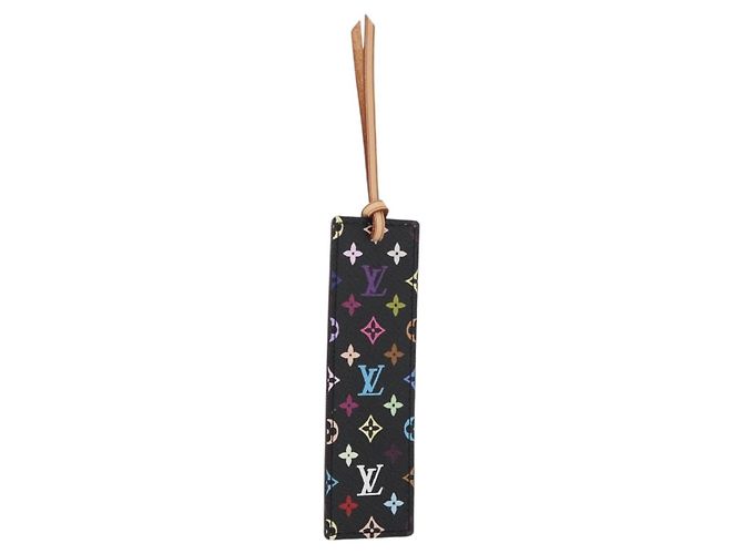 LOUIS VUITTON Marcador de Página Kadu Multicolor Preto M99197 LV Auth 176093A